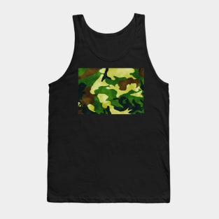 Camouflage military colors Tank Top